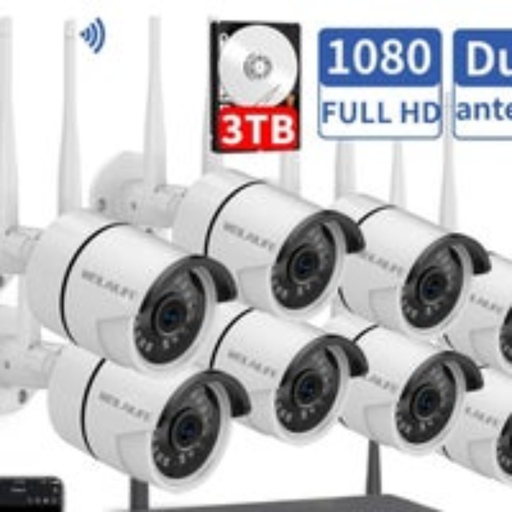 Weilailife Security System 8 Channel 1080p 3tb Hardrive and Cameras